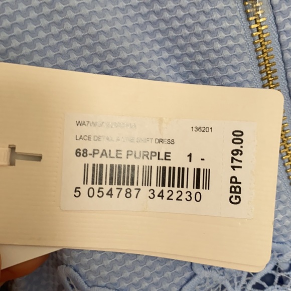 BNWT Ted Baker A-line shift dress with pockets, size 1 - Picture 4 of 4